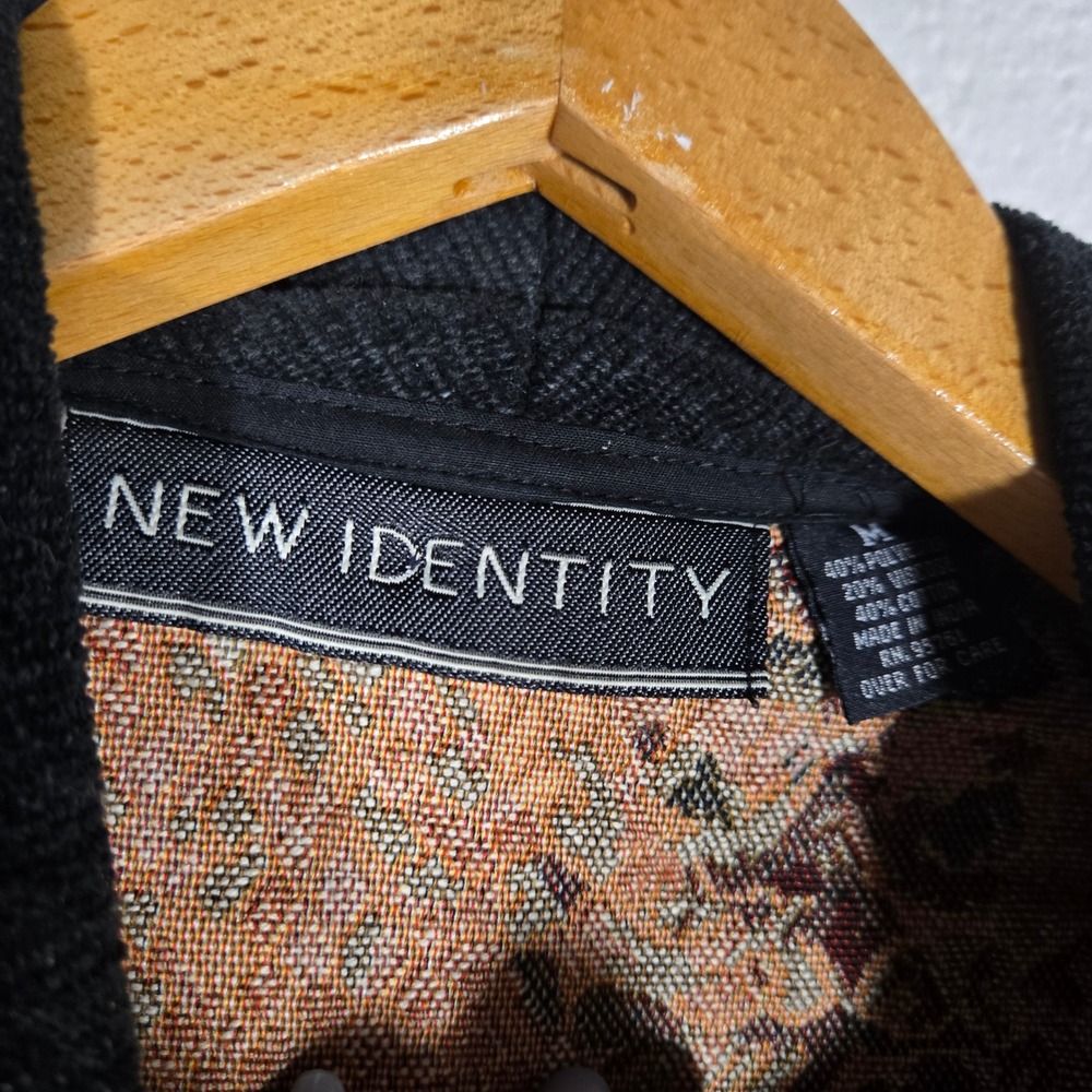 Vtg New Identity Snakeskin Tapestry Blazer Medium Cropped Animal Print Jacket - Picture 3 of 6